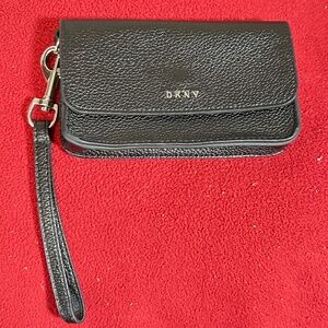 DKNY Black Belt Bag/Wristlet, Vegan Leather